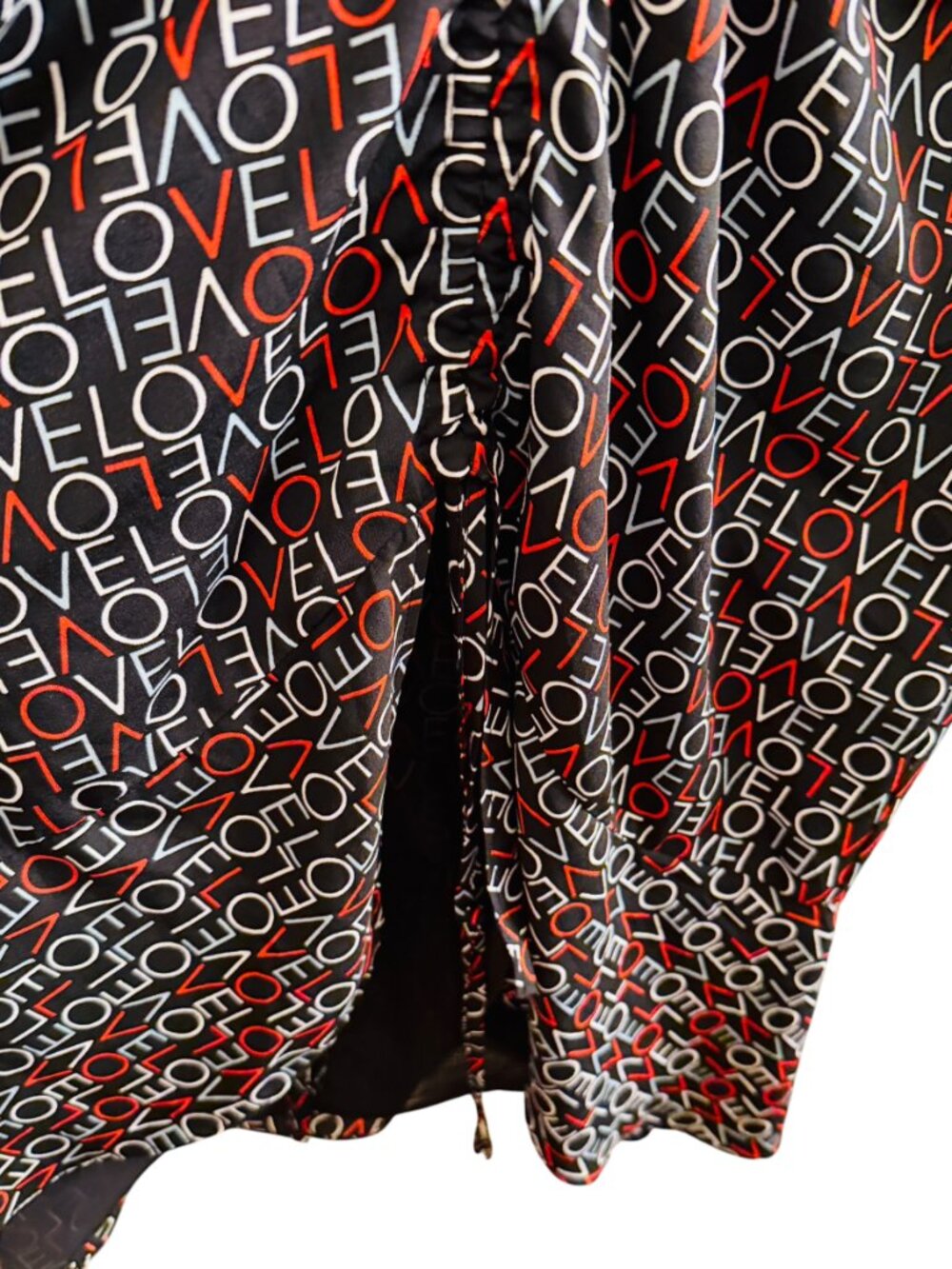 Sleeveless Midi Dress with Ruched Front Detail & Love Print - Picture 4 of 8